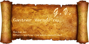 Gantner Versény névjegykártya